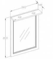 Зеркало Opadiris Клио 56 см нагал Z0000014974-1
