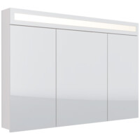Зеркало-шкаф Dreja Uni 120 см с LED-подсветкой и выключателем, белый 99.9013-1