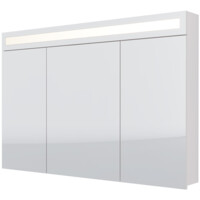 Зеркало-шкаф Dreja Uni 120 см с LED-подсветкой и выключателем, белый 99.9013-3