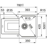 Мойка из искусственного камня Franke UBG 611-78 графит 114.0595.337-1