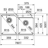 Мойка из искусственного камня Franke UBG 620-78 серый камень 114.0595.531-1