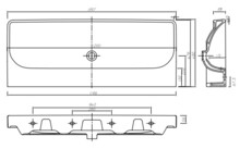 Умывальник мебельный Kolo TRAFFIC 120 см без отверстия L91020000-1