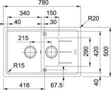 Кухонная мойка Franke BFG 651-78 графит 114.0280.884-1