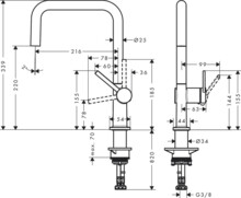 Смеситель для кухни Hansgrohe Talis M54 220 72806000-1