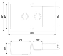 Кухонная мойка Teka Мойка из тегранита CLIVO 60 B-TQ из тегранита оникс 40148020-1
