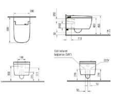 Унитаз подвесной Vitra V-Care Comfort 5674B003-6194-1