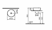 Умывальник Vitra Outline 40 см матовый серый 5992B450-0016-1