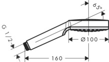Душевая лейка Hansgrohe Crometta 100 1jet 26331400-1