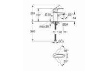 Смеситель для умывальника Grohe Eurostyle Cosmopolitan 3246820E-1
