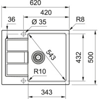 Мойка из искусственного камня Franke S2D 611-62/500 оникс 143.0628.366-1