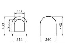 Сиденье для унитаза Vitra Zentrum с механизмом "микролифт" 94-003-009-1
