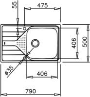 Кухонная мойка Teka UNIVERSE 50 T-XP 1B 1D MAX MCTXT 115110030-9