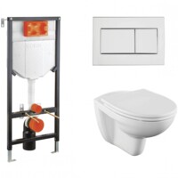 Комплект Vitra Norm Fit L-box с унитазом, с сиденьем микролифт и клавишей смыва, хром 9773B099-7207-0