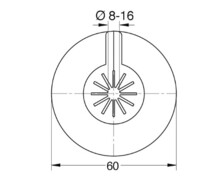 Накладка для труб из стены Bonomini 8-16мм 9935UN22B0-1