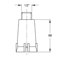 Заглушка для водной розетки Bonomini 1/2" красная 9888PP12B6-1