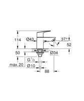 Смеситель для умывальника Grohe DN 15 XS-Size  BauLoop 20422001-1