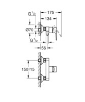 Смеситель для душа Grohe DN 15 BauLoop 23633001-1