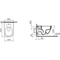 Унитаз подвесной Vitra D-Light Rim-ex без сиденья, белый 5911L003-0075-1