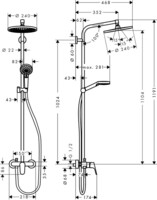 Душевая система Hansgrohe Crometta S 240 1jet 27269000-1