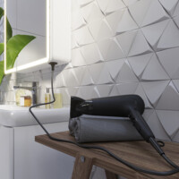 Зеркало-шкаф Dreja Point 60 см 1 дверца, 2 стекл. полки, LED-подстветка белый 99.9032-5