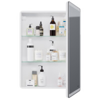 Зеркало-шкаф Dreja Point 60 см 1 дверца, 2 стекл. полки, LED-подстветка белый 99.9032-1
