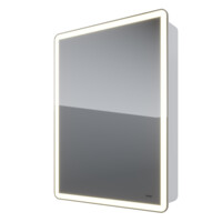 Зеркало-шкаф Dreja Point 60 см 1 дверца, 2 стекл. полки, LED-подстветка белый 99.9032-0