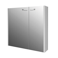 Зеркало-шкаф Dreja Prime 70 см 2 дверцы, 4 стеклянные полки, белый 99.9305-0