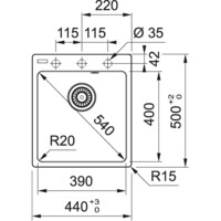 Мойка из искусственного камня Franke CNG 610/210-39 белый 114.0639.655-1