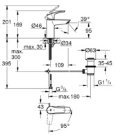 Смеситель для умывальника Grohe S-Size Eurosmart 32926003-1