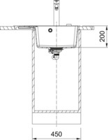 Мойка из искусственного камня Franke CNG 611/211-62 TL чаша справа черный матовый 114.0639.705-2