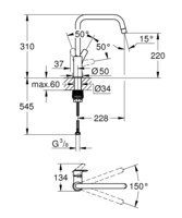 Смеситель для кухни Grohe DN 15 Eurosmart 30567000-1
