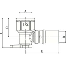 Колено с фланцем короткое Ape 1/2"х16 3AP154L1216-1
