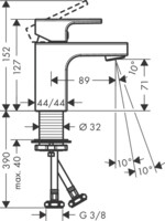 Смеситель для умывальника Hansgrohe Vernis Sh 70 хром 71567000-1