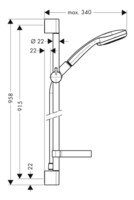 Душевой гарнитур Hansgrohe Croma 100 Multi/Unica’C 27774000-3