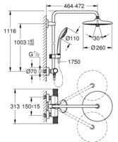 Душевая система Grohe Euphoria System 260 с термостатом 27615002-1