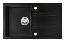Мойка гранитная Ferro MEZZO II 1-камерная 48х78 см графит, с сушилкой DRGM48/78BA-0
