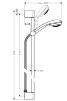 Душевой гарнитур Hansgrohe Crometta 85 27762000-1