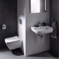 Унитаз подвесной Geberit Smyle Square Rimfree безободковый, с сиденьем "микролифт" 500.683.00.2-5