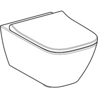 Унитаз подвесной Geberit Smyle Square Rimfree безободковый, с сиденьем "микролифт" 500.683.00.2-6