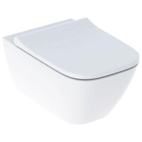 Унитаз подвесной Geberit Smyle Square Rimfree безободковый, с сиденьем "микролифт" 500.683.00.2-0