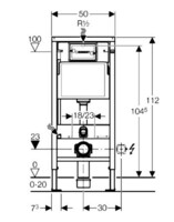 Инсталляция Geberit Duofix с клавишей Delta51 черная 458.103.00.1+115.105.DW.1-2