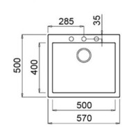 Мойка из искусственного камня Teka FORSQUARE 50.40 TG светло-кремовый 115230008-1