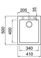 Мойка из искусственного камня Teka FORSQUARE 34.40 TG черный 115230010-1