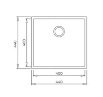 Мойка из искусственного камня Teka SQUARE 40.40 TG авена бежевый 115230027-2