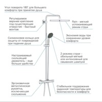 Душевая система Grohe Vitalio Start System 250 Cube с термостатом для настенного монтажа 26697000-3