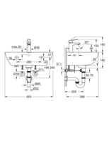 Набор Grohe Bau Ceramic раковина 55, смеситель Start Edge и сифон 39471000-2