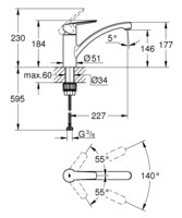 Смеситель для кухни Grohe Start однорычажный 30530002-5