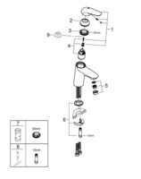 Смеситель для раковины Grohe S-Size Wave однорычажный 23748001-4