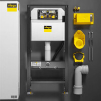 Инсталляция Viega Prevista Dry WC с кнопкой Prevista for Style 20 хром 771973 + 678630 + 773779-2