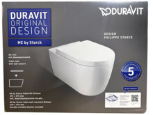 Унитаз подвесной Duravit ME by Starck Rimless с крышкой микролифт 45290900A1-3